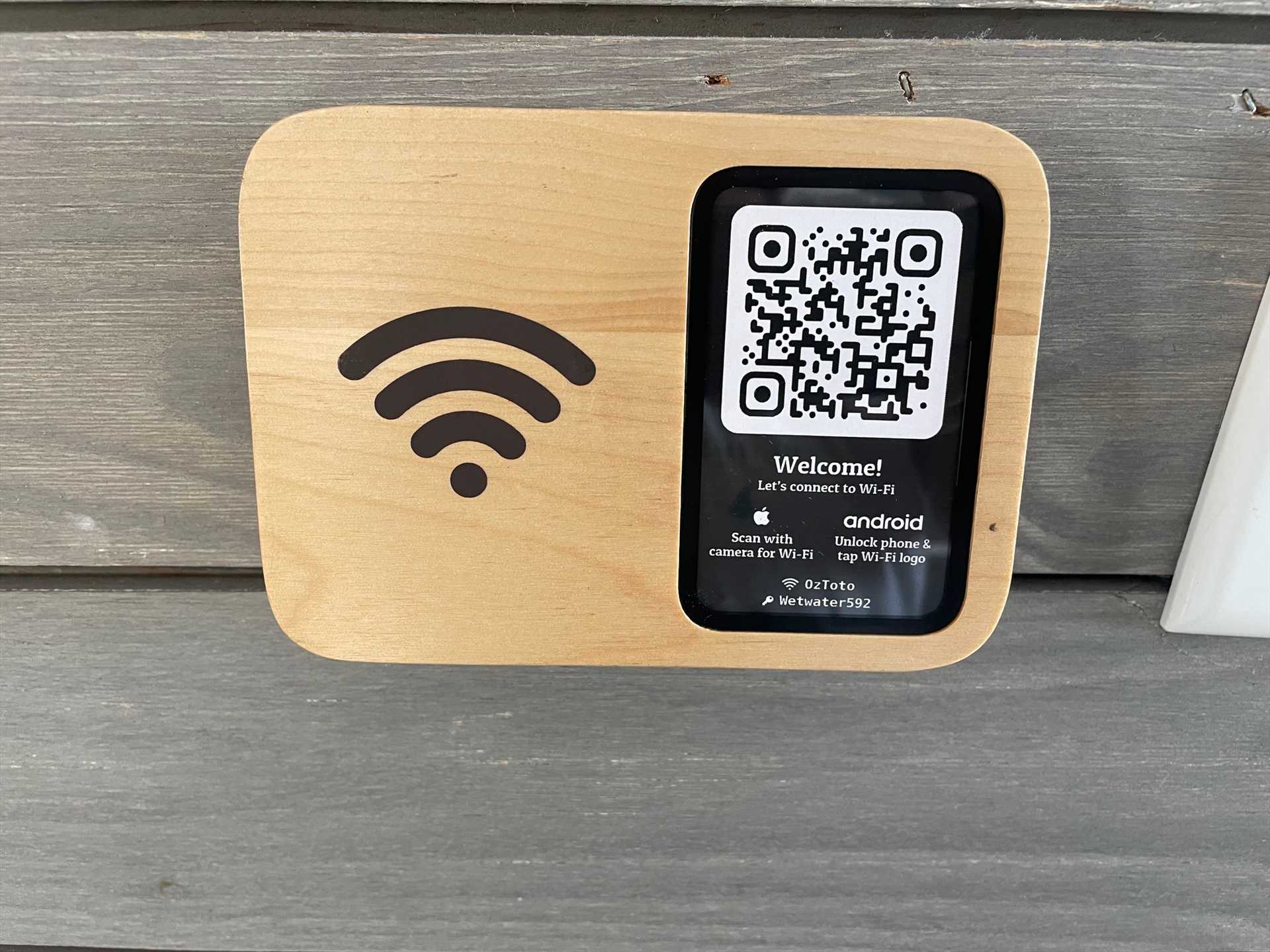 Tap to connect Wifi by main light switches