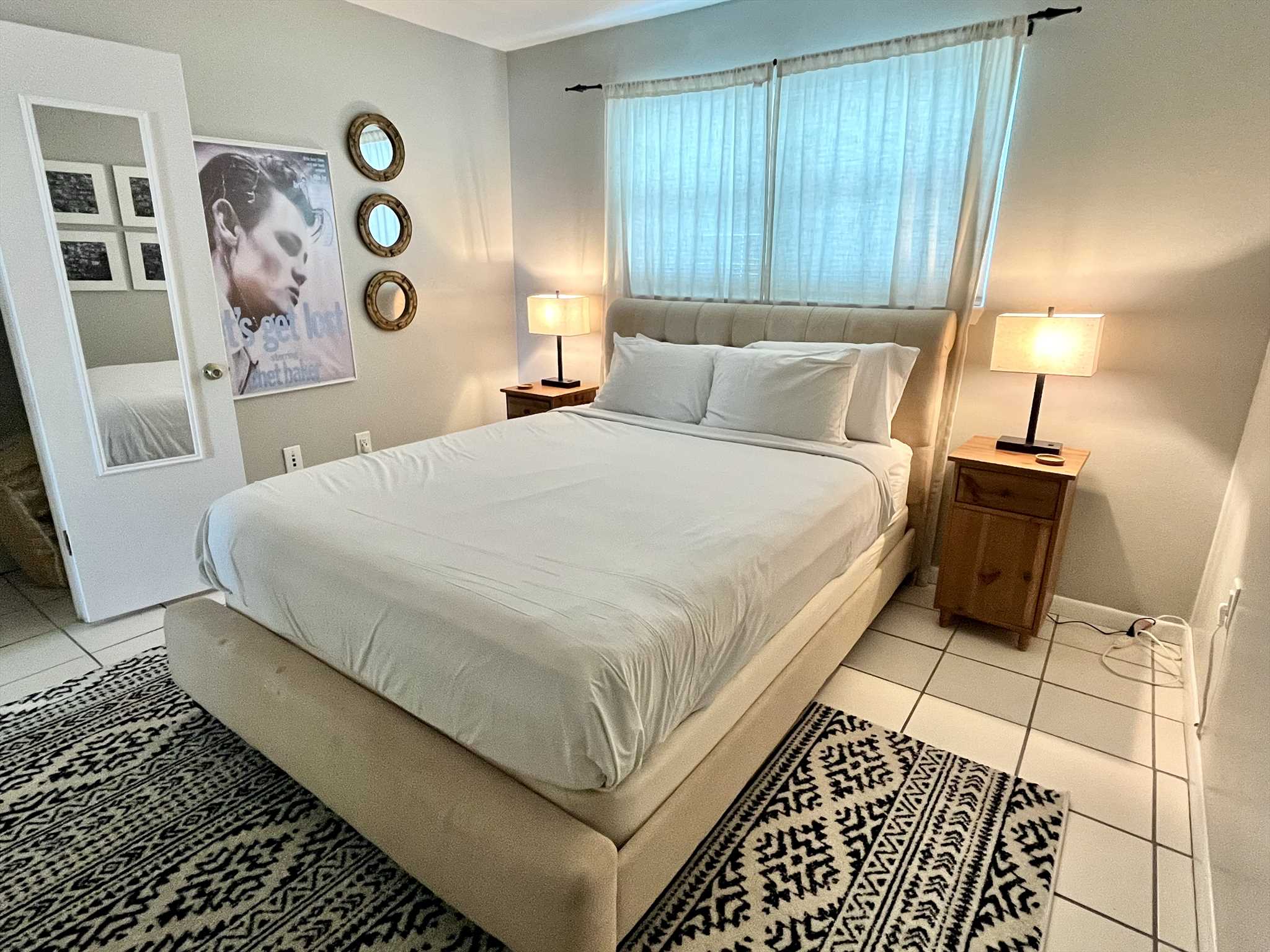 The second bedroom with a closet for storage.