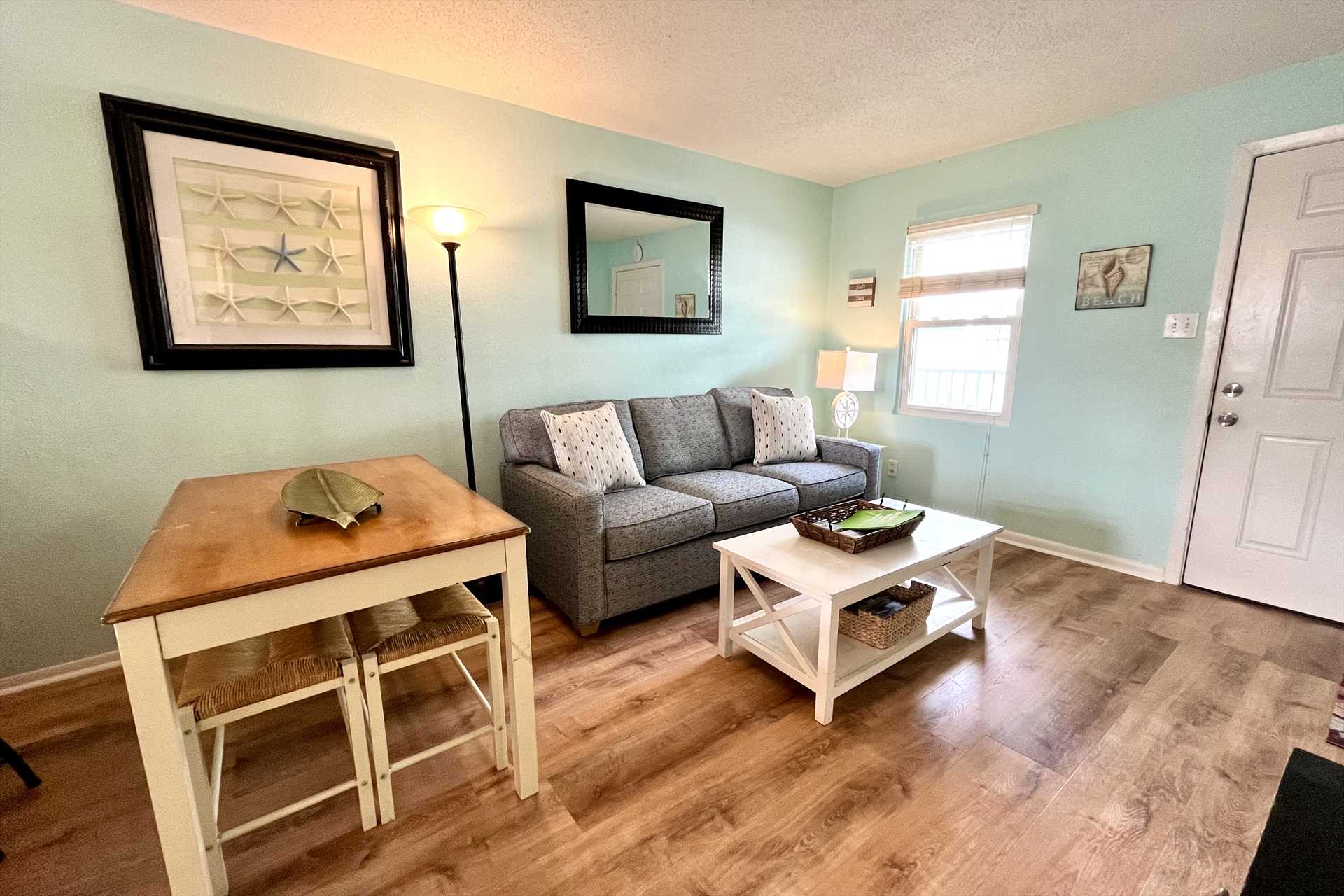 Living and dining area of Sunrise Village 104