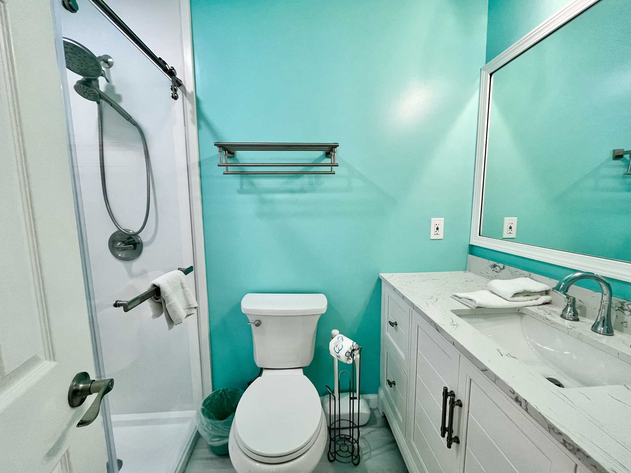 Primary ensuite bathroom has been recently updated and inclu