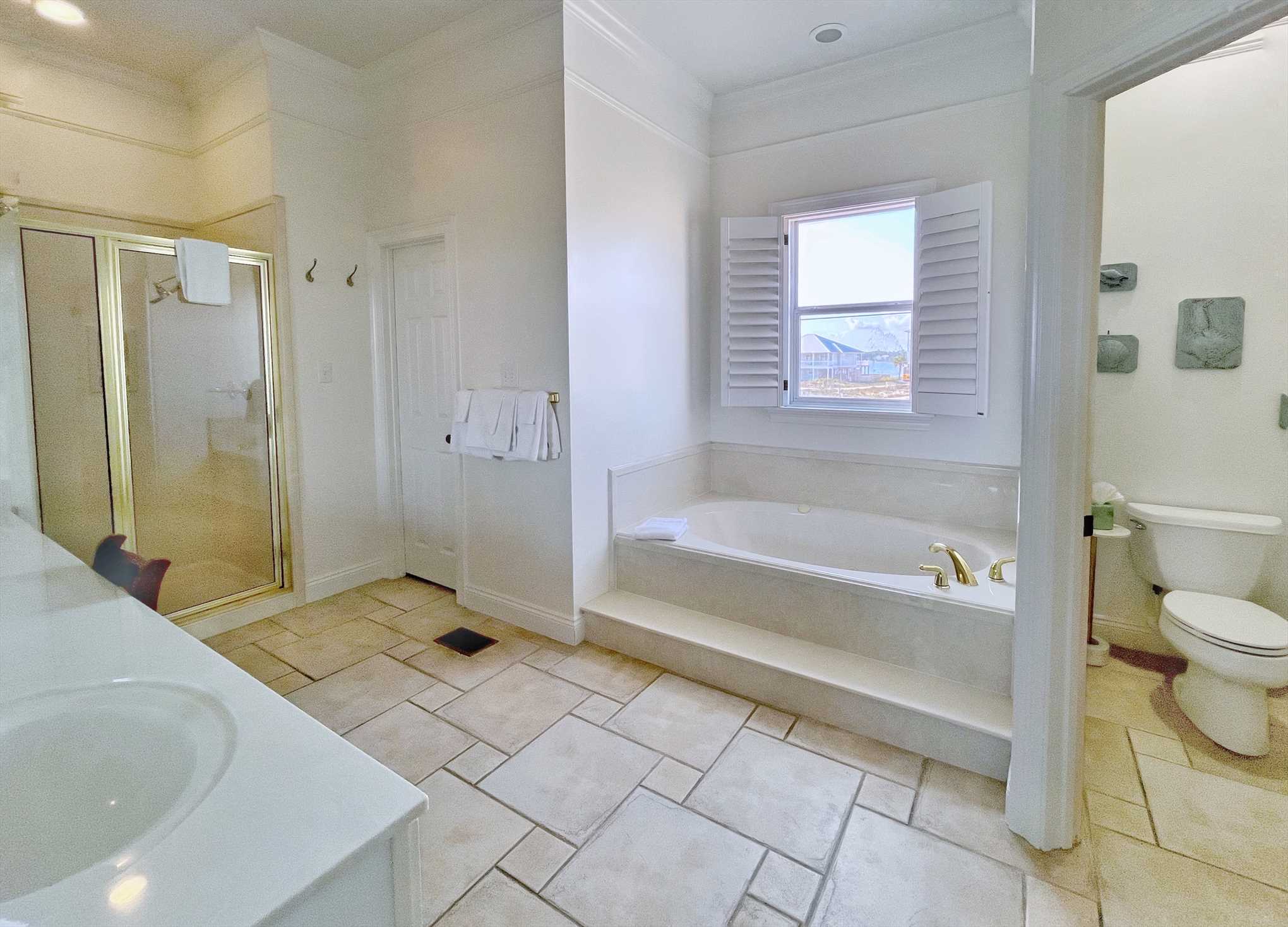 Master bath 1 - separate shower and tub