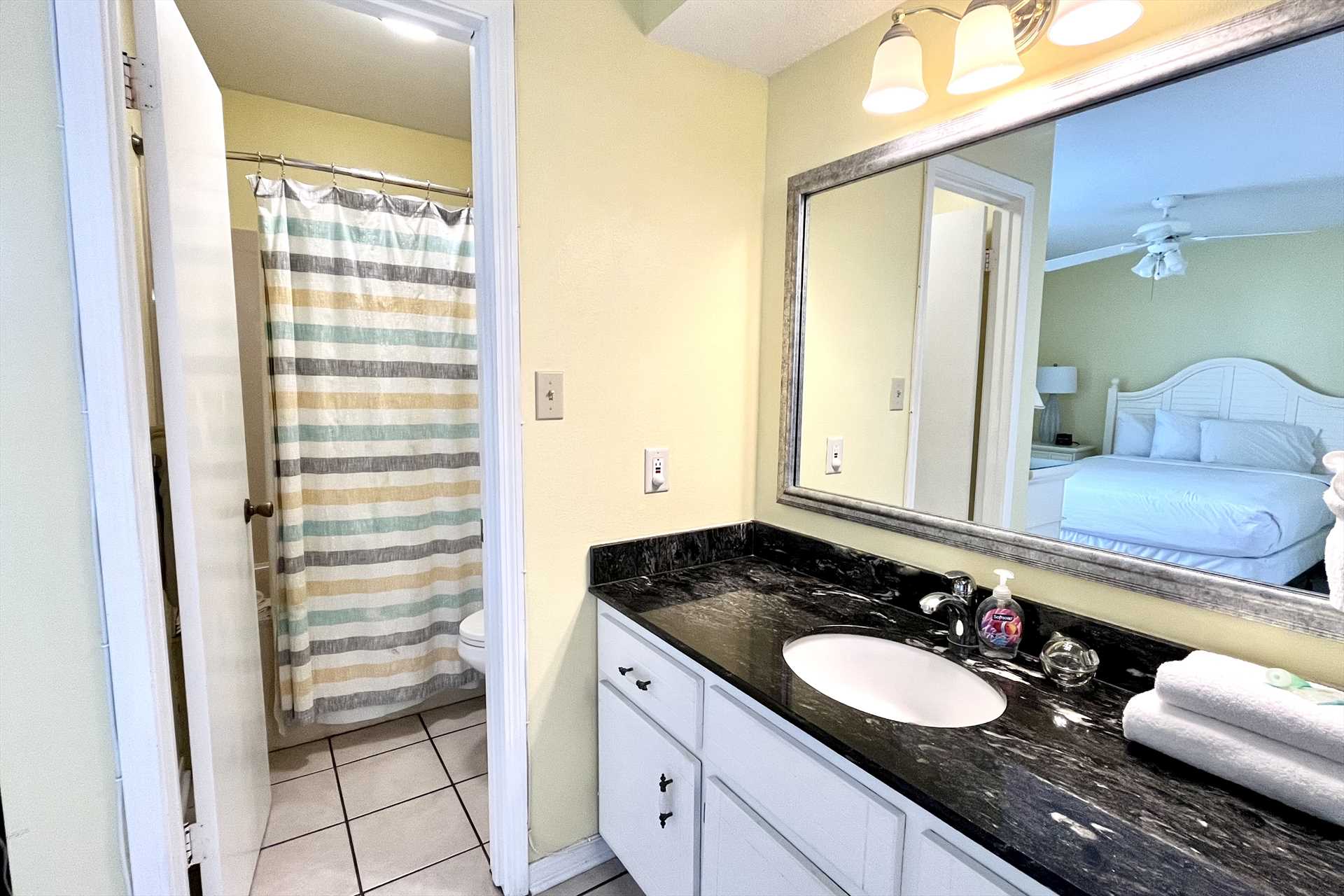 Master bath separate lavatory area