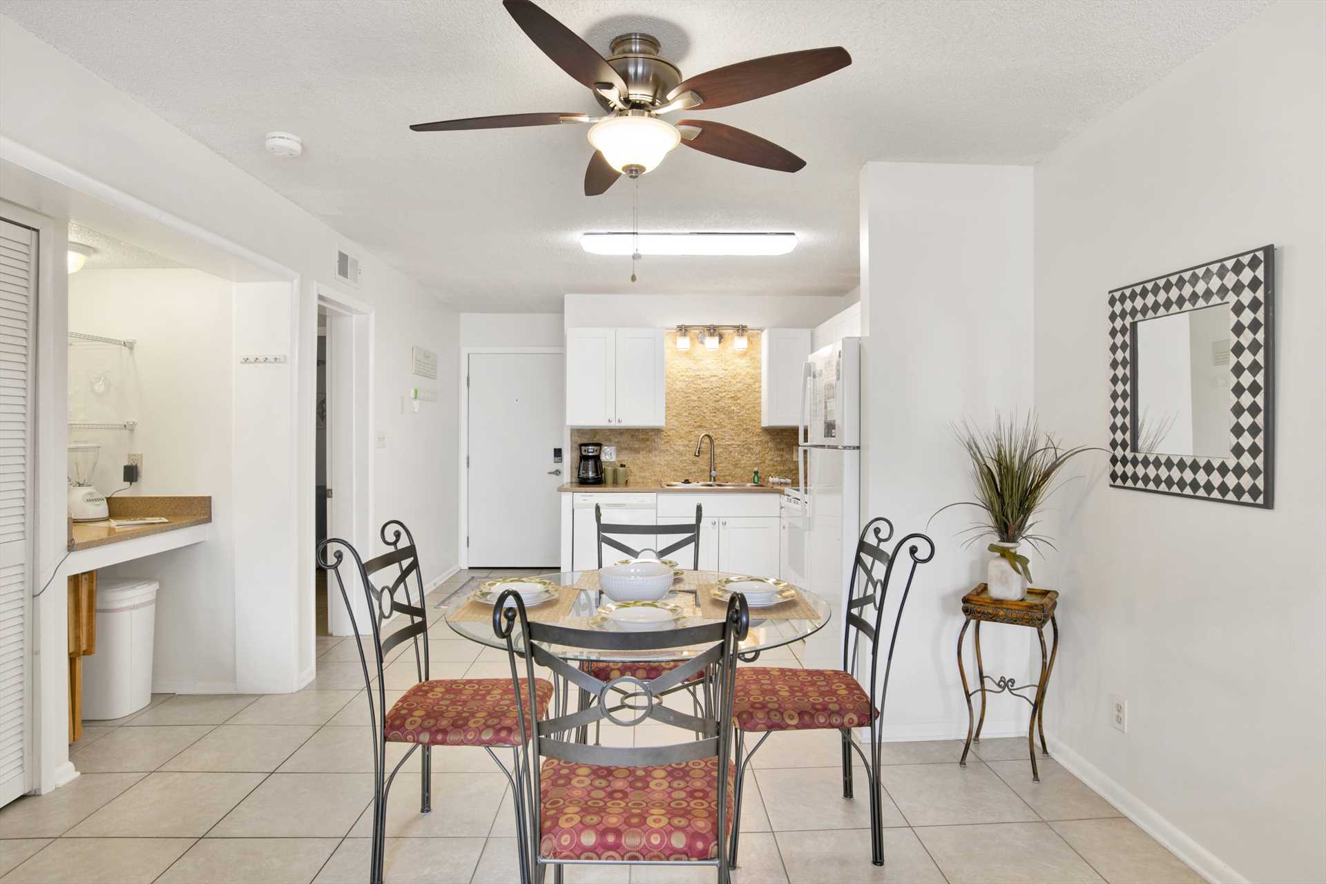 Dining table and chairs