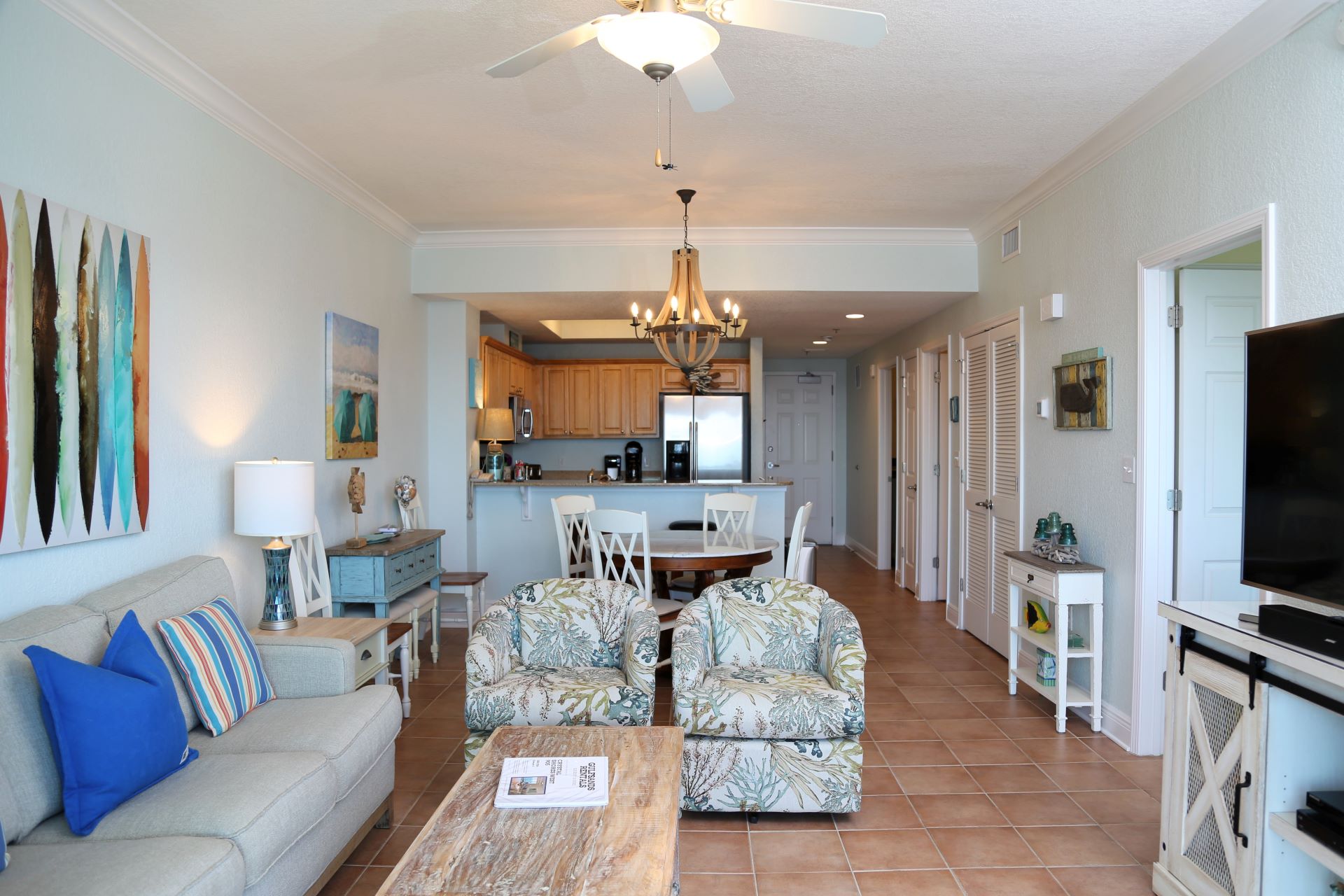 Upscale furnishing and decor.