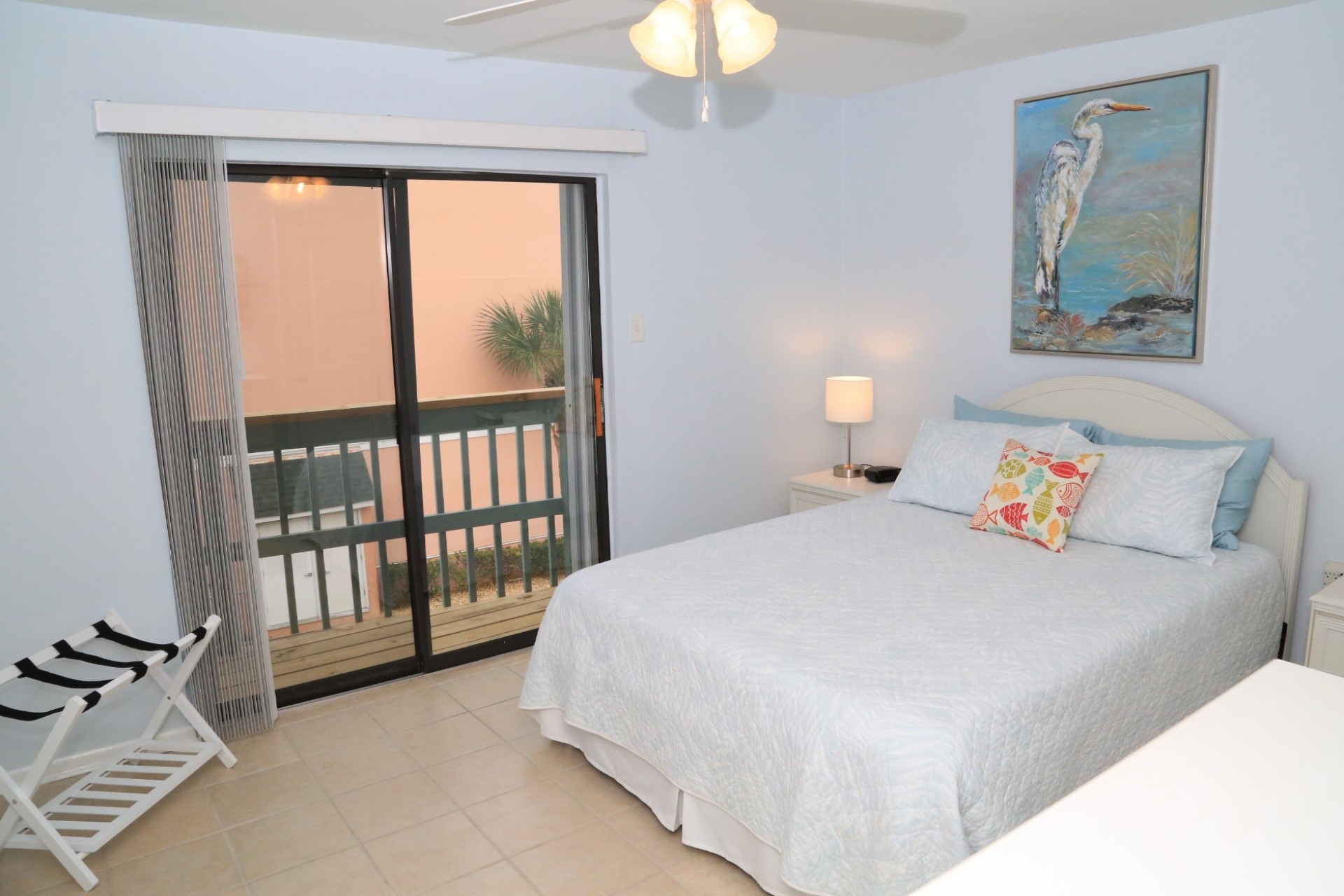 The master bedroom with Queen-sized Temporpedic mattress.