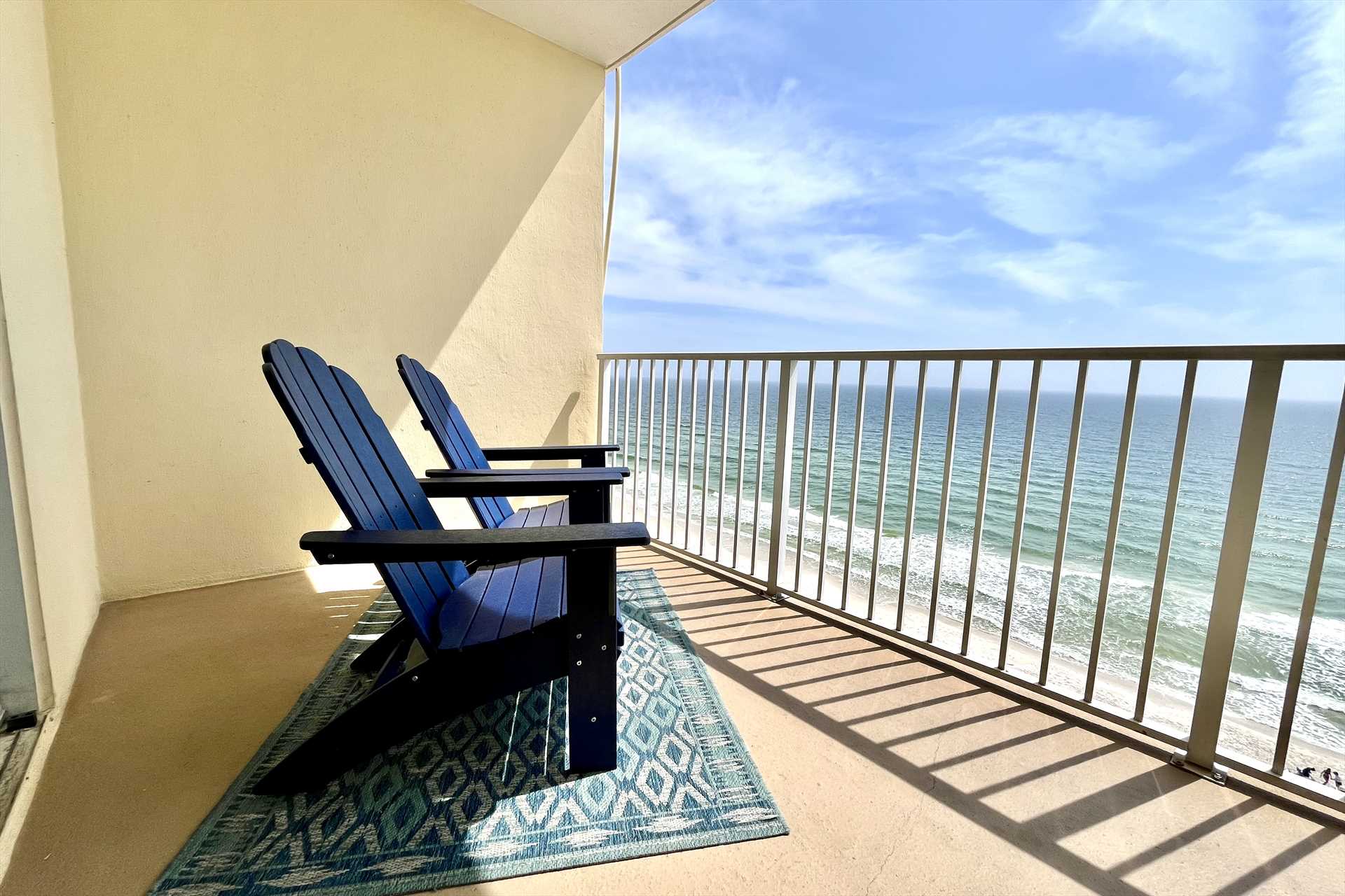 New adirondeck balcony chairs - perfect for relaxing and tak