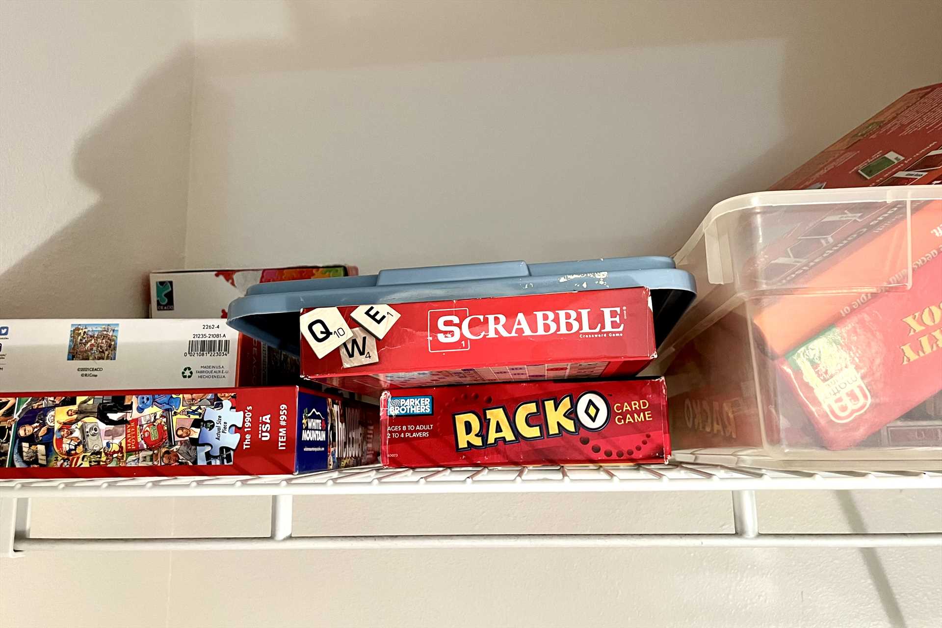 Board game available (located in guest bedroom closet).