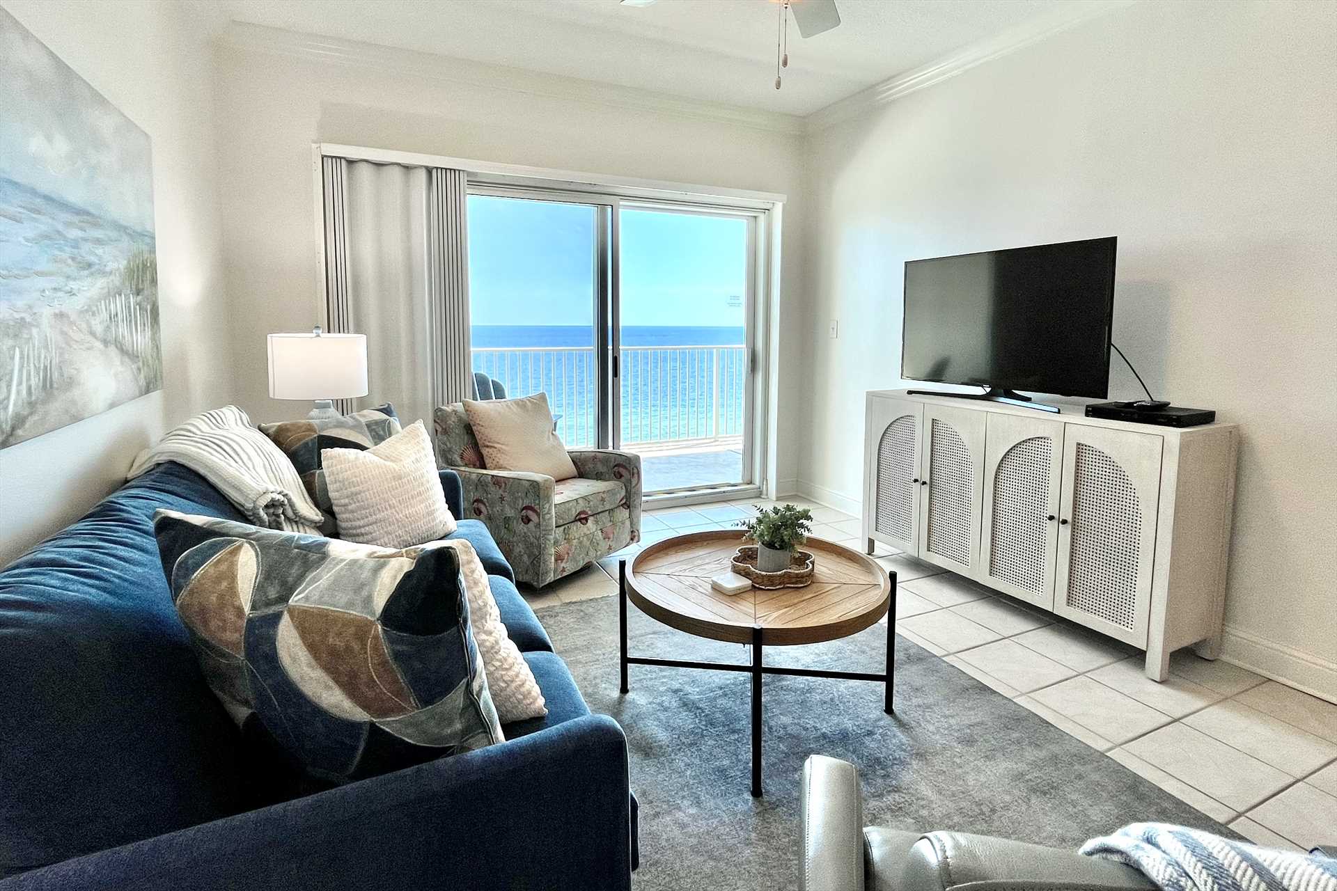Smart TV located in the living room