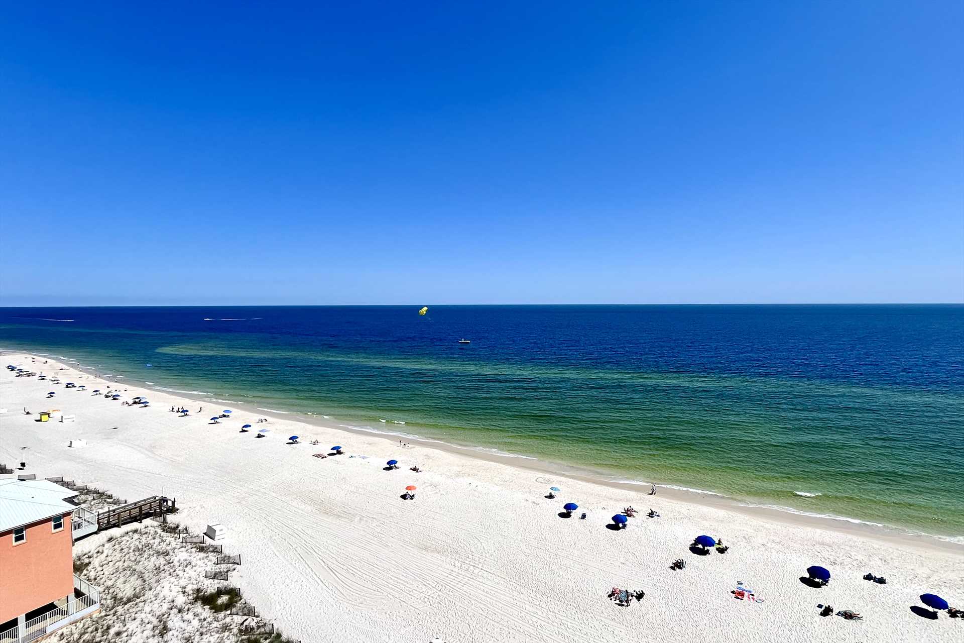Where words fail, this view speaks.  Beach front views from 
