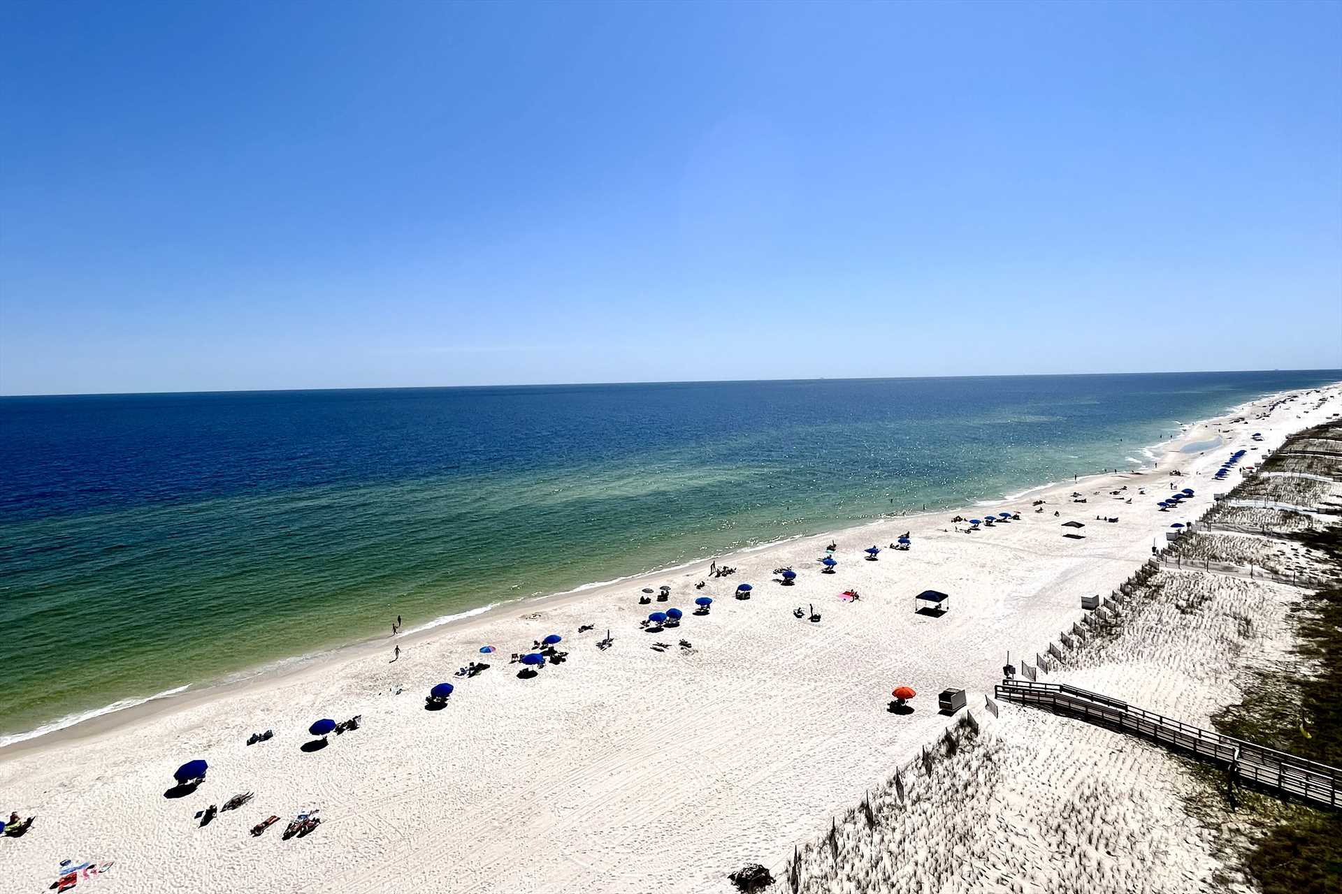 Beach front views from your private balcony.