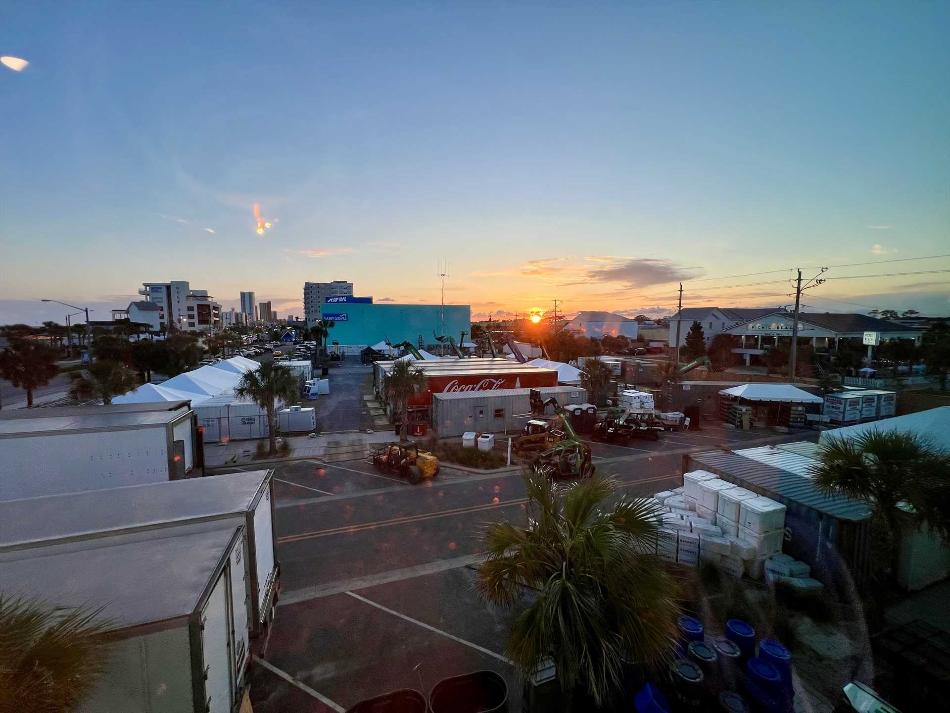 Amazing sunset view from the kitchen window.