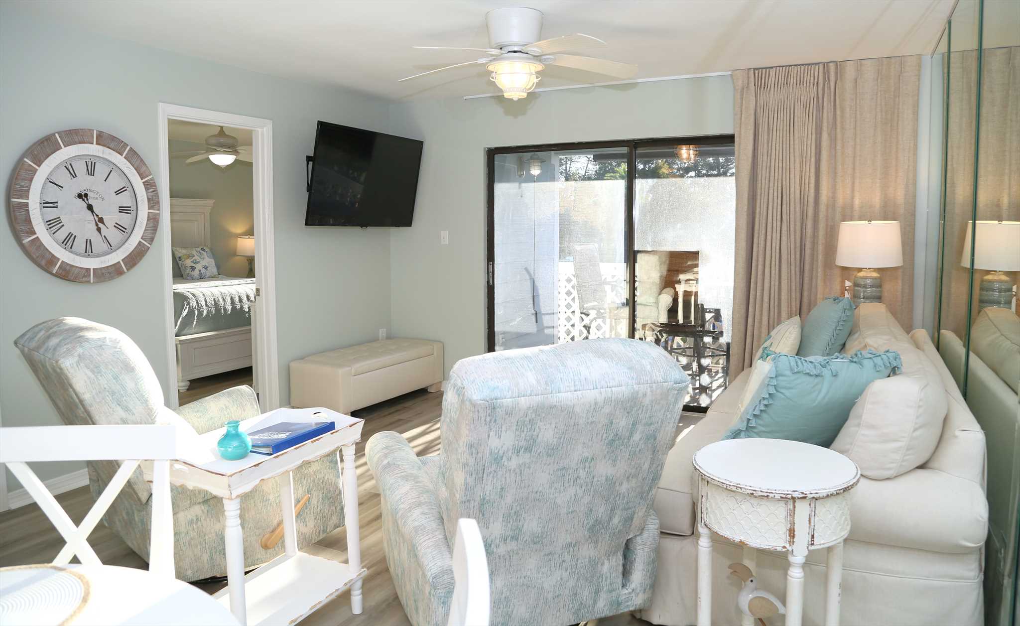 The living room with two recliners.