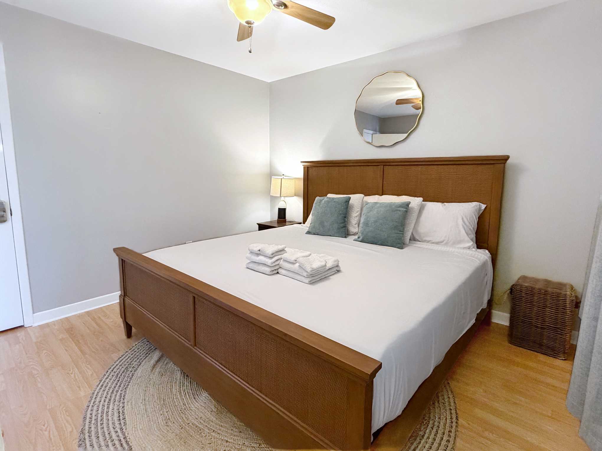All beds are triple-sheeted for a clean bed for every guest.