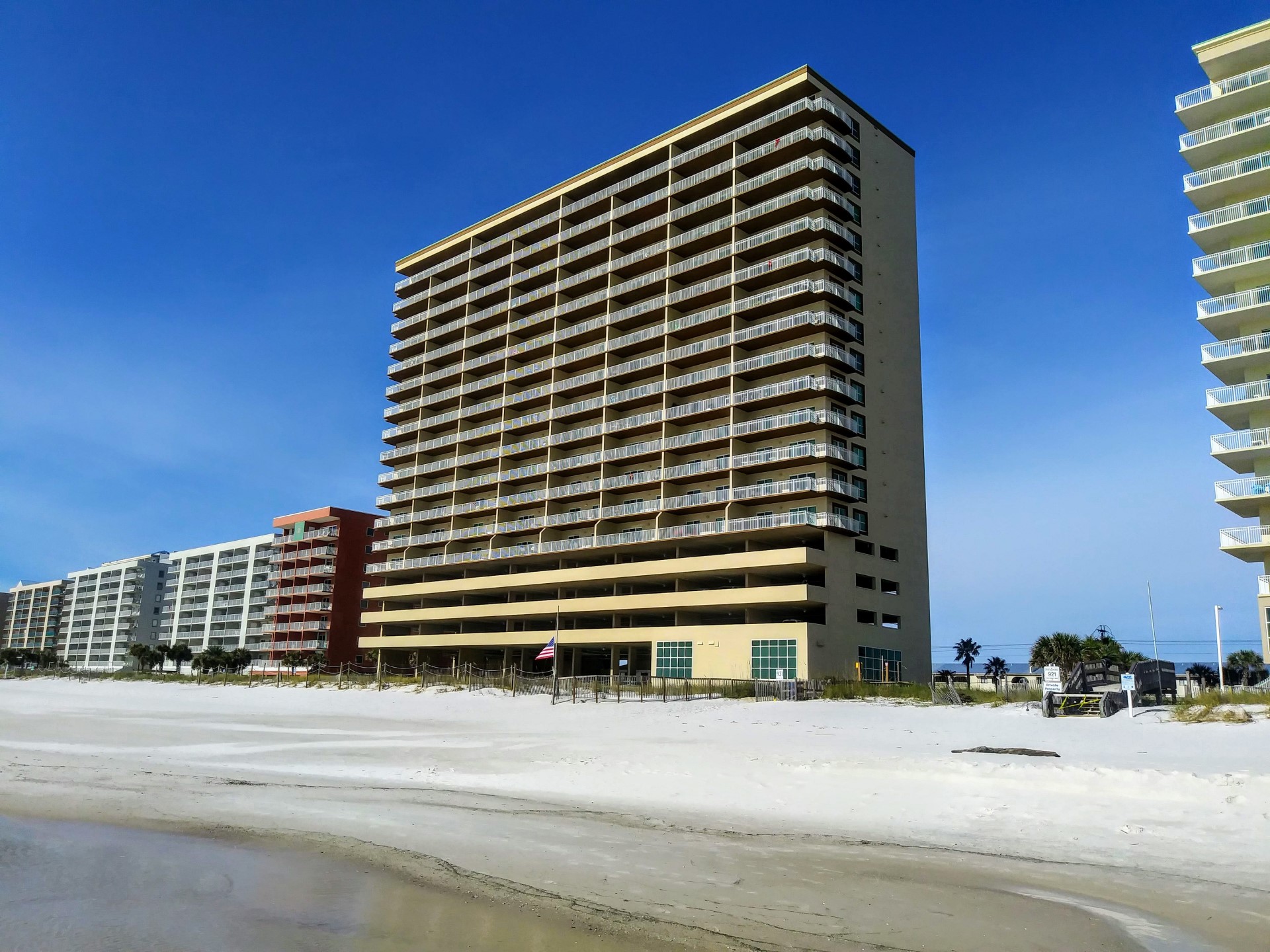 Crystal Shores West is directly on the beach and in a prime 